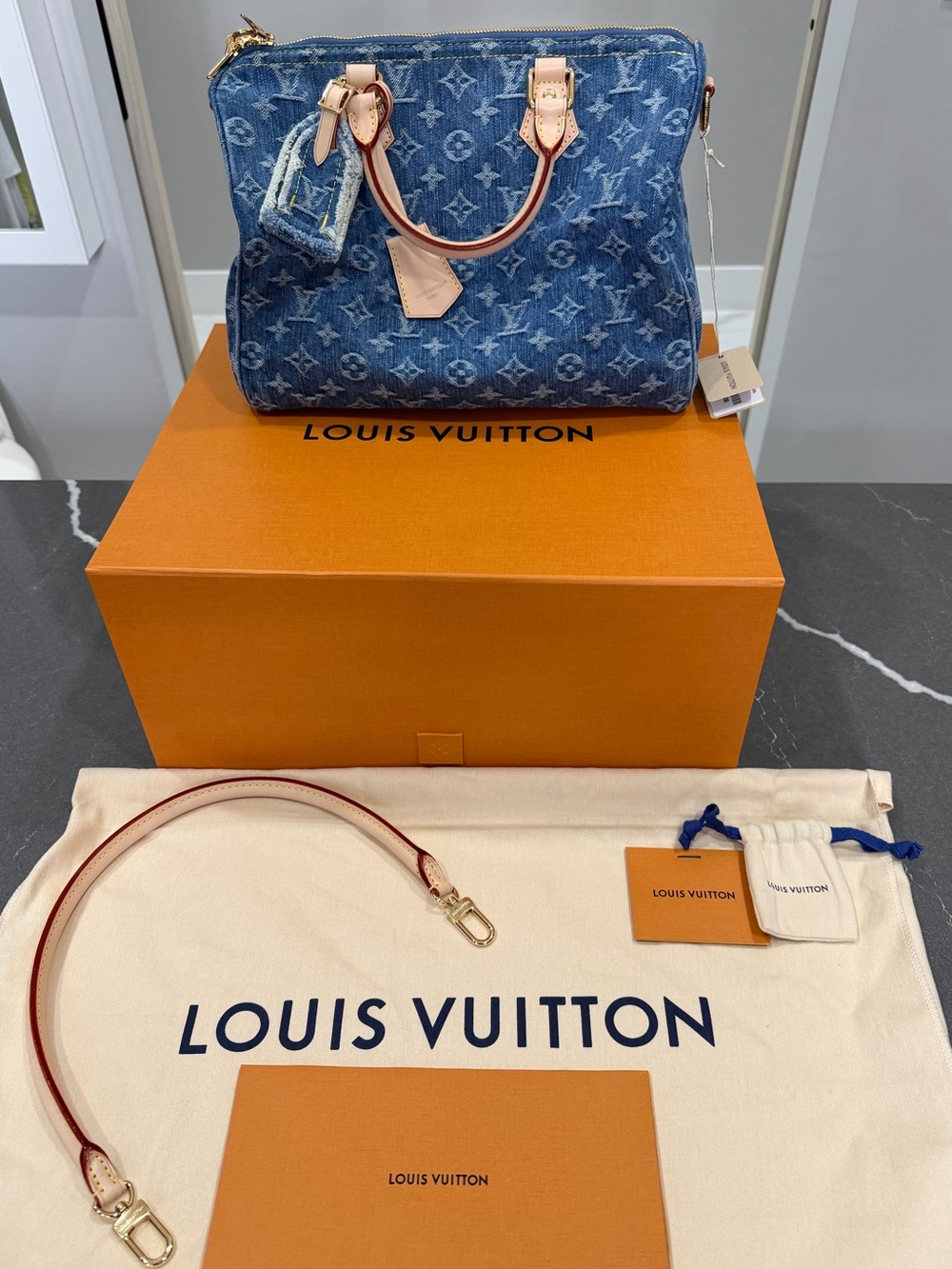 Louis Vuitton Soft Denim Speedy 30